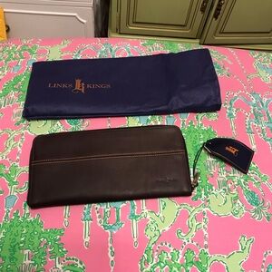 Links & Kings Crown Golf Glove Keeper Crown cafe brown and Dust Bag